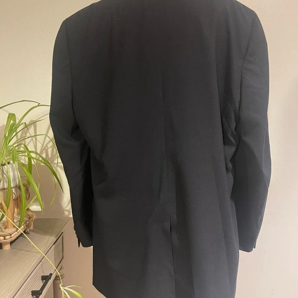 Brooks Brothers Brooks Ease Wool Dark Blue Blazer/Sports Coat Men's 45 Long USA